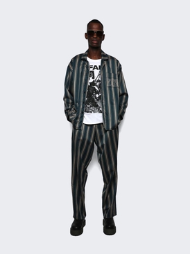 Neu Welle Striped Trousers Teal and Ivory secondary image