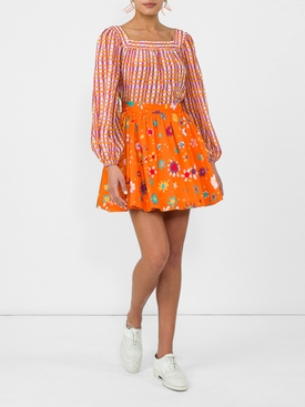 Raleigh printed mini skirt ORANGE secondary image