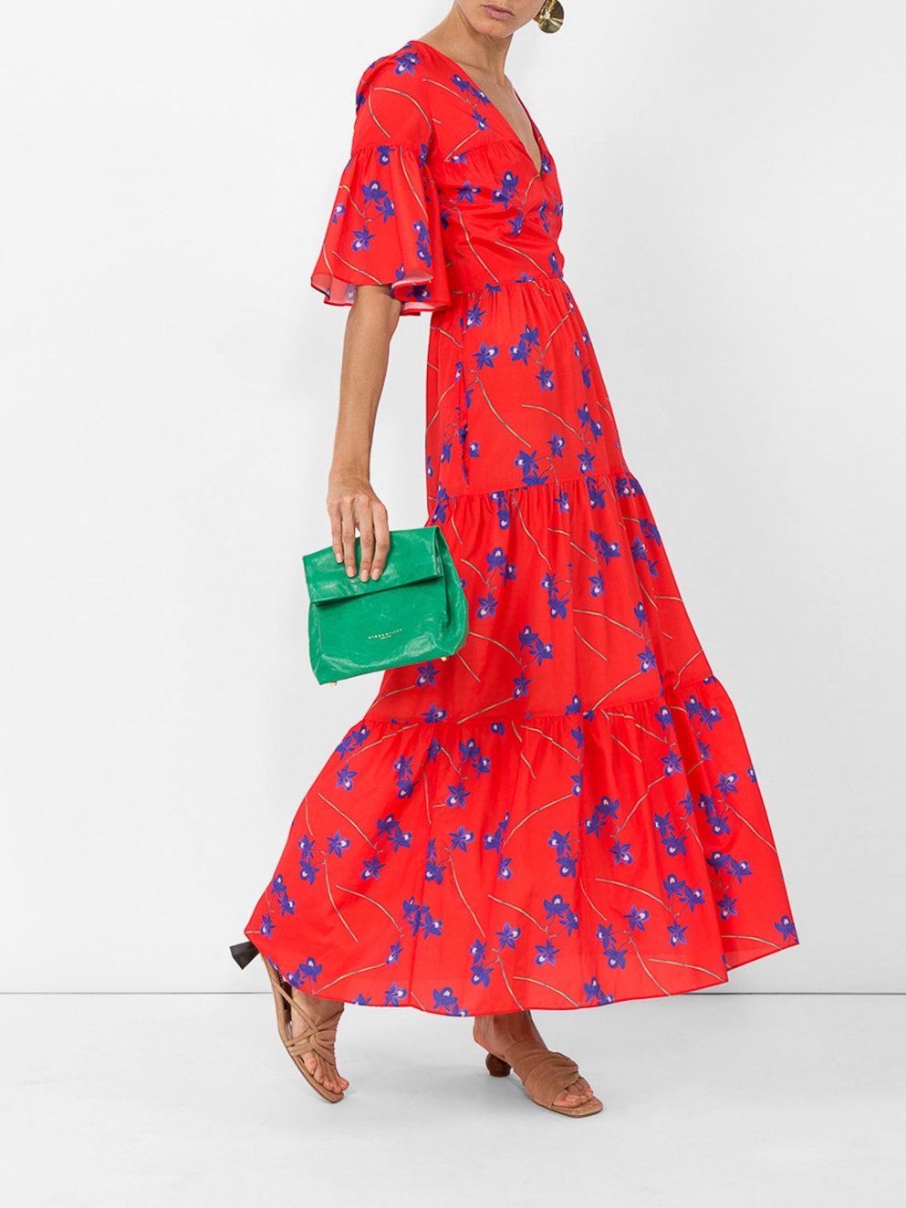 Tiered Maxi Dress Red | The Webster