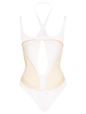 SHEER PANEL BODYSUIT White and Nude 01 secondary image