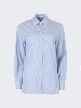 CLASSIC BUTTON DOWN SHIRT White and Blue