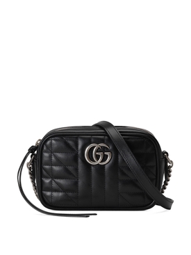 Mini GG Marmont Shoulder Bag Black