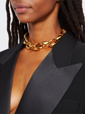 oversized modernist link necklace Gold secondary image
