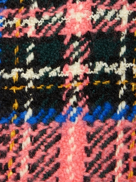 Tartan wool jacket Pink secondary image
