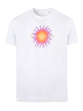 CLASSIC FIT FLAME PRINT T-SHIRT WHITE