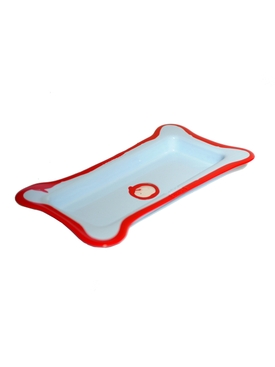 RECTANGULAR TRAY Pastel Light Blue and Coral Red secondary image