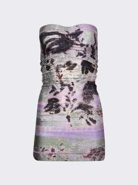 Tube Dress with Adjustable Channels Waxed Floral Lilac