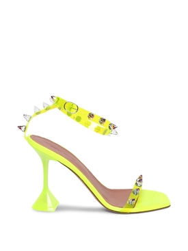 JULIA GLASS AND VOLCANO SPIKES SANDAL Fluorescent Yellow