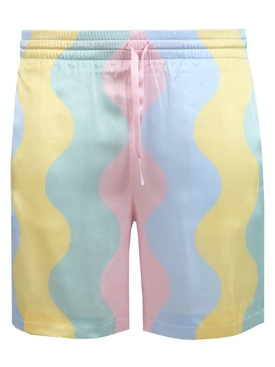 Silk Shorts With Drawstrings Casa Shell Wave