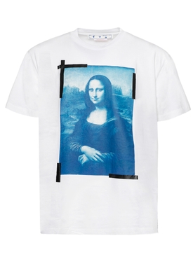 Mona Lisa Oversized Short Sleeve T-Shirt White