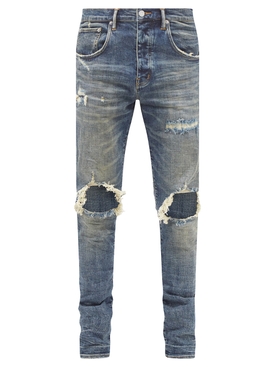dirty indigo blowout jeans