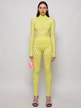 KNITTED PERFORATED TURTLENECK Lemon secondary image