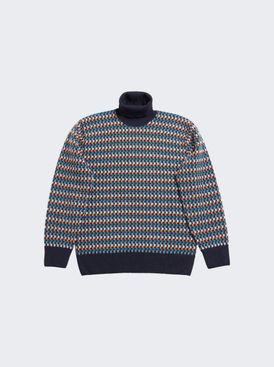 Wool Turtleneck Sweater Navy