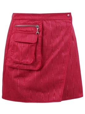 Recycled Cycling Moire Mini Skirt Pink