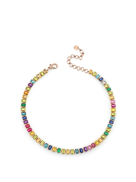 18KT RAINBOW ETERNITY NECKLACE Rose Gold