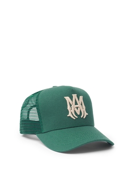 MA Logo Trucker Hat Green and Alabaster