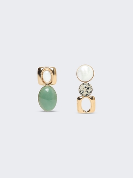 Sonia square earrings Green