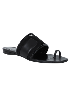 Black mini targa mule sandals